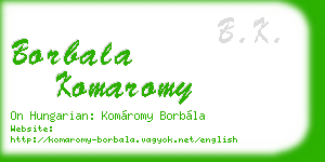 borbala komaromy business card